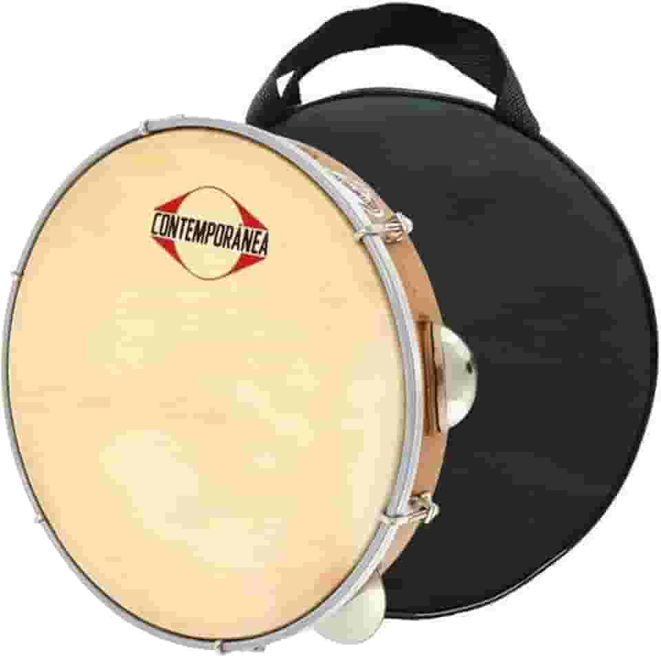Pandeiro Contemporanea 10 Light 20Lt Pele Couro + Capa