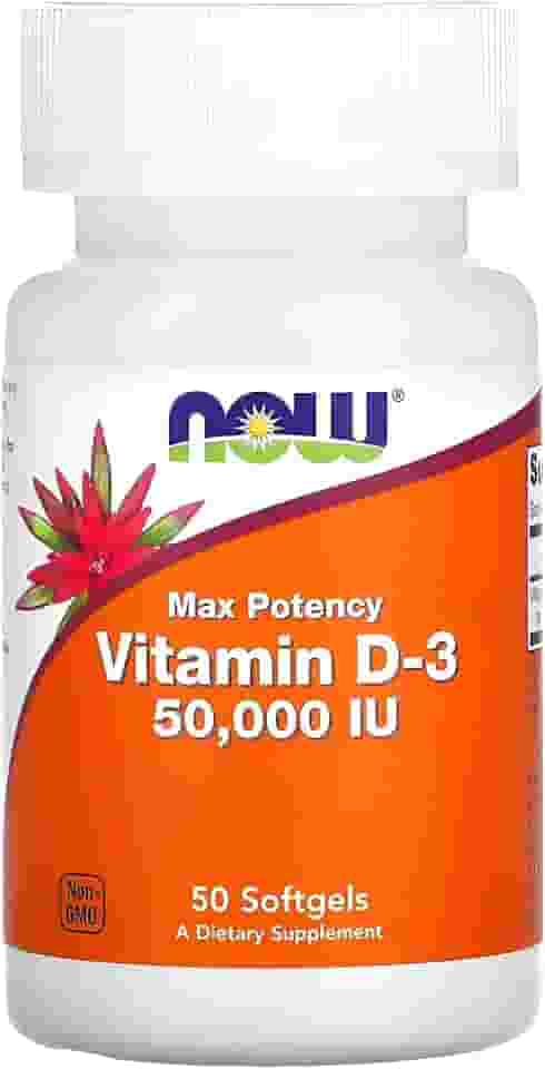 NOW Foods Vitamina D3 50 Cápsulas Importado