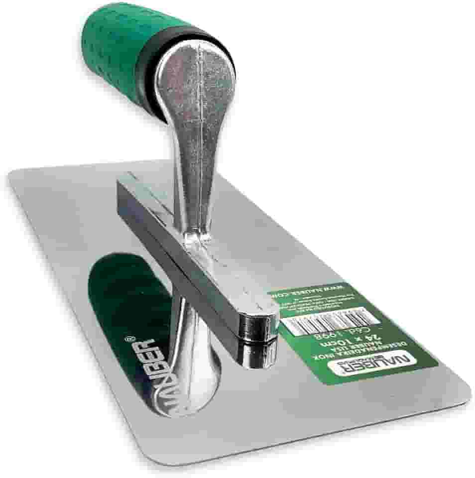 Nauber Desempenadeira Lisa em Aço Inox 24x10cm para Efeitos, Texturas, Marmorato Premium - Original