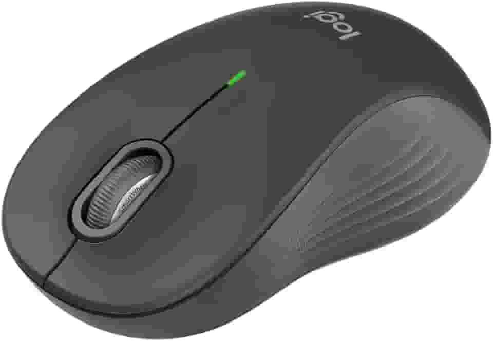 Mouse sem fio Logitech Signature M550 L com Design de Tamanho Padrão, Clique Silencioso, Conexão Bluetooth ou USB Logi Bolt, Compatível com Windows, macOS, Linux, ChromeOS, ipadOS e Android- Grafite