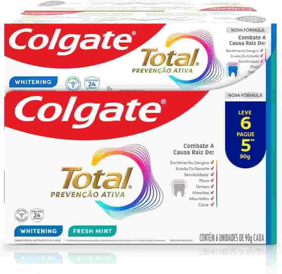 Colgate Creme Dental Total Whitening & Advanced Fresh 6 unidades - 90g