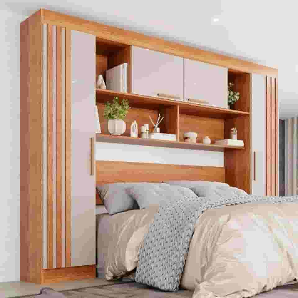 Guarda-roupa Modulado 4 Portas Apolo Cinamomo/off-white