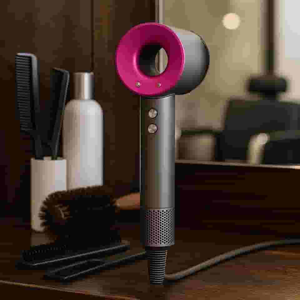 Secador De Cabelo Premium Profissional 110V, Motor 120000 RPM, Íons Negativos, Bocal Magnético, Display LED, Leve E Silencioso, 1600W, Marca VARENZIA