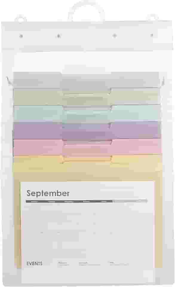 Smead Organizador de parede em cascata geração 2, 6 bolsos, tamanho carta, (92064), Transparente/pastéis