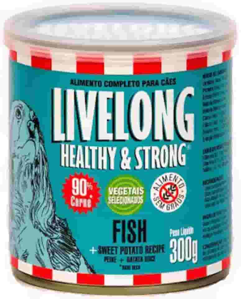 Livelong Alimento Completo Natural Ração Úmida Sabor Peixe 300g Para Cães