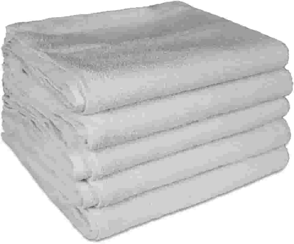 Kit 5 Toalhas Rosto para Salão SPA Manicure - Básica - Gramatura 250g (BRANCA)