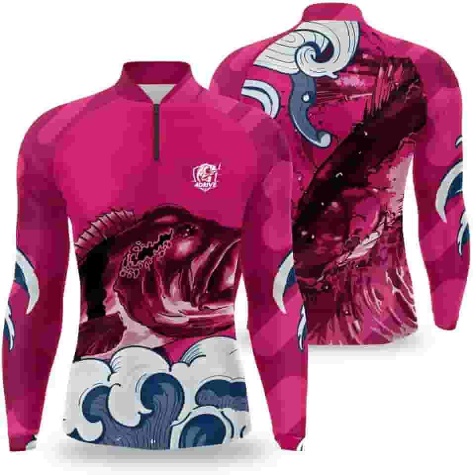 Camiseta de pesca com proteção UV Camisa manga Longa absrove suor com filtro solar fator 50