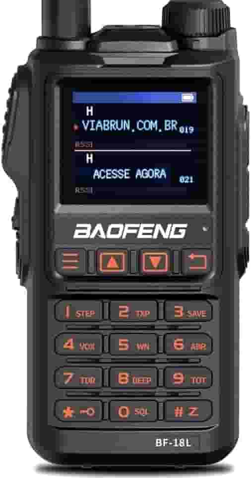 Rádio Bf-18l Tri-band Profissional + Base Recarga