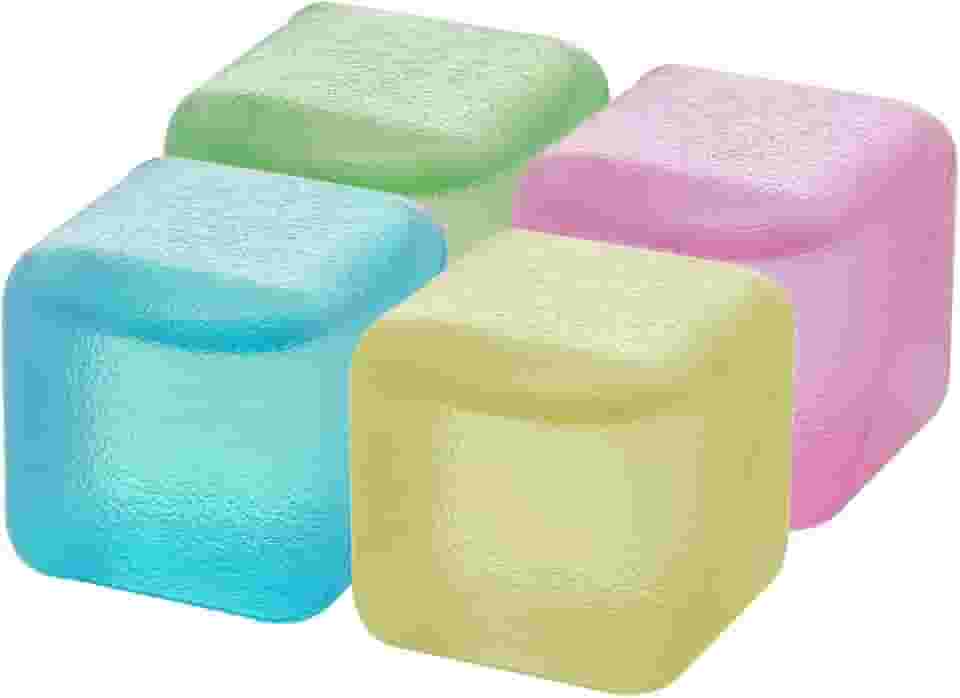LYOR - Conjunto 12 Cubos de Gelo Reutilizável de Plástico Colorido 2,5cm