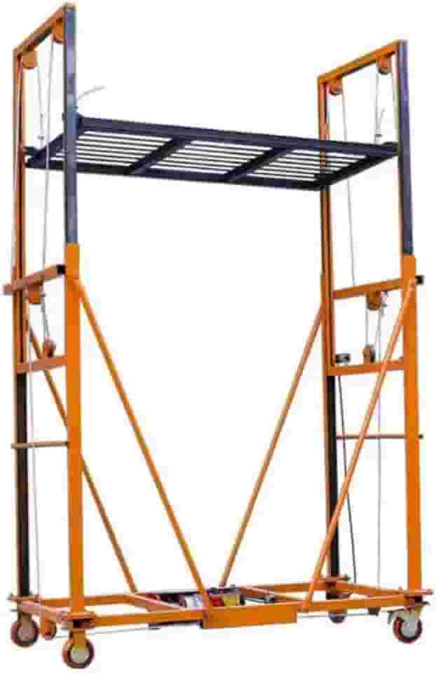 Andaimes Elétricos Andaime de elevação elétrico para máquina de elevação multifuncional, plataforma telescópica e de escalada automática dobrável móvel para operações aéreas, altura máxima de elevação