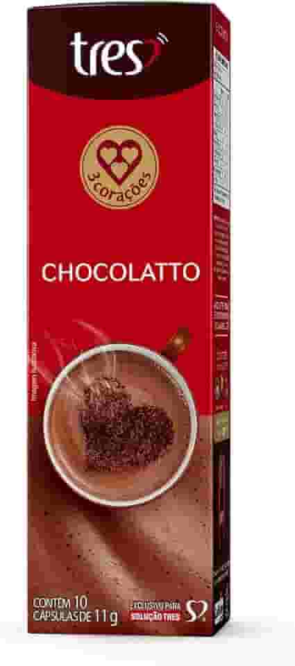 3 Corações Cápsula Chocolatto TRES - 10 unidades