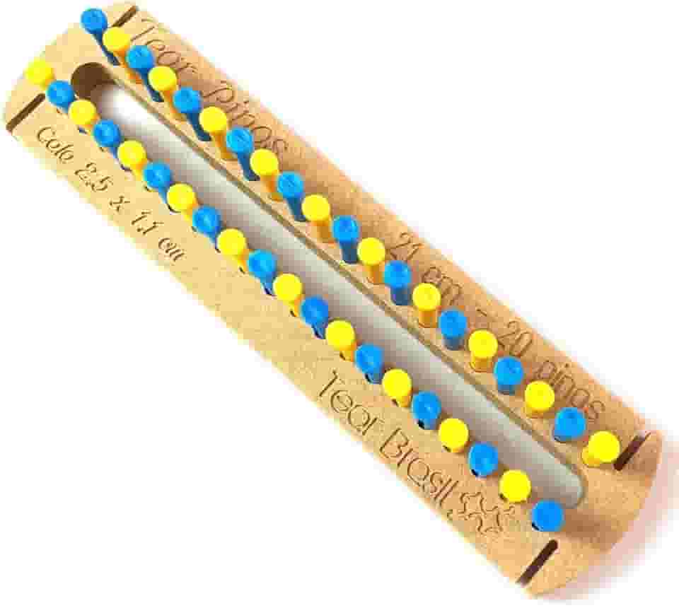 Tear para Cachecol Pinos Plásticos 21cm 20 pinos cada lado