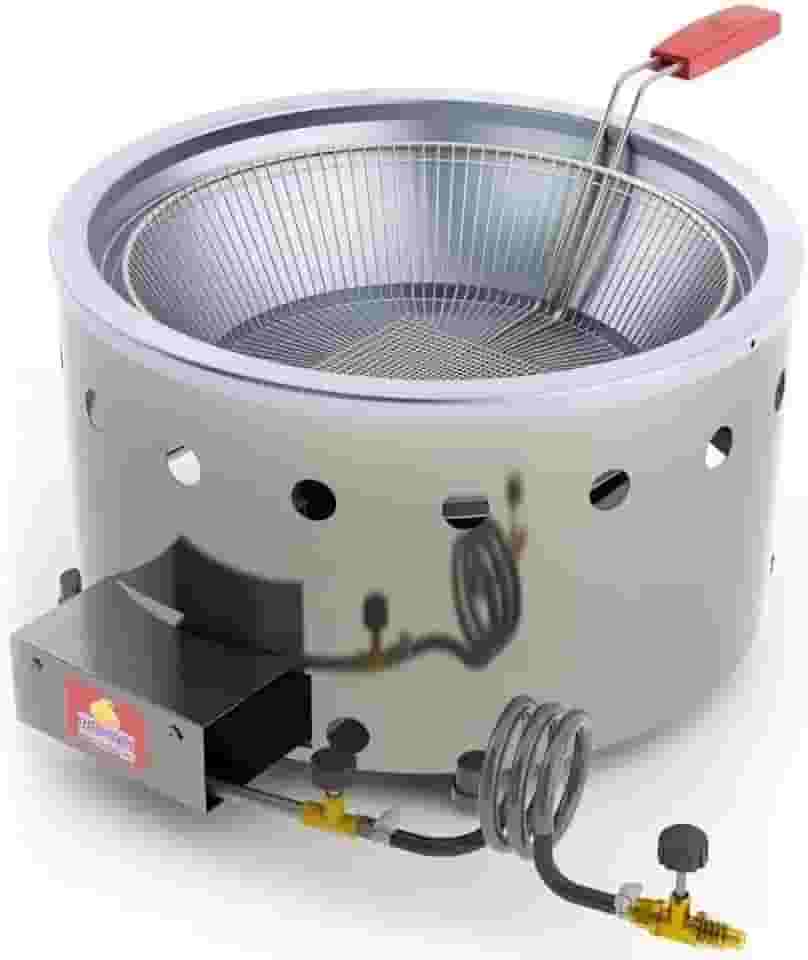 Fritadeira Tacho para Salgados Pastel 7 L Aço Inox a Gás