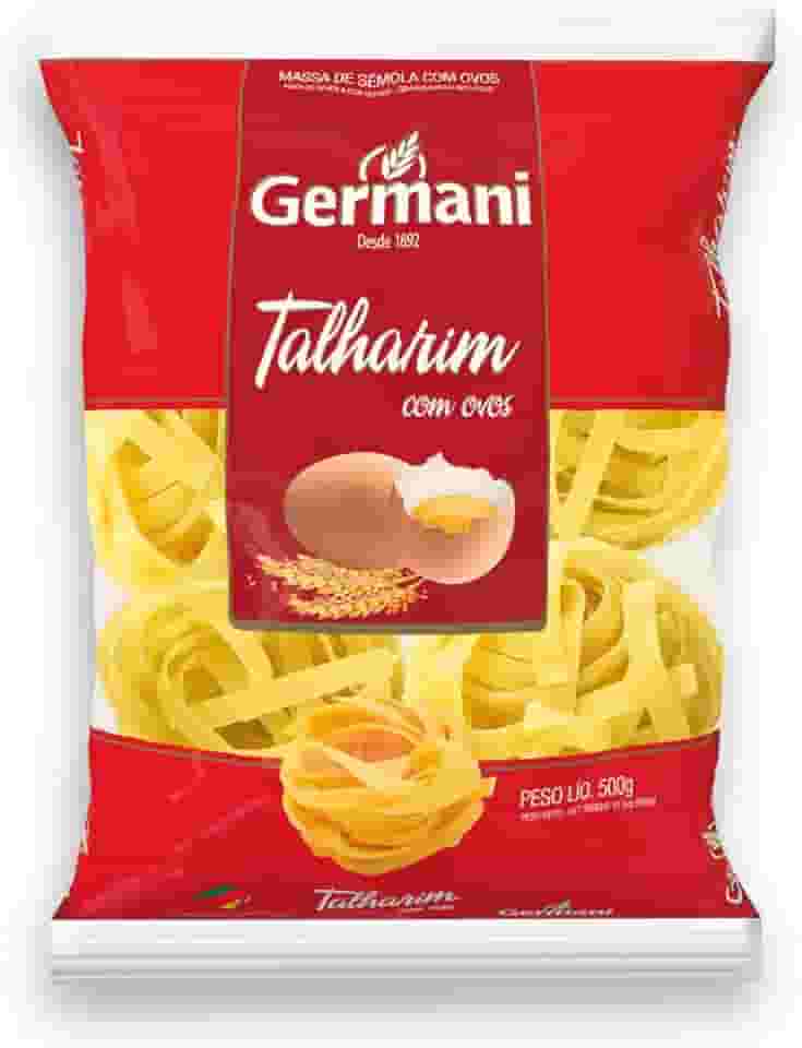 Germani Alimentos Macarrão Talharim Médio Com Ovos Germani 500G Massa Talharim De Sêmola Com Ovos Pasta Tagliatelle Medie All Uovo Vermelho Um Ninho Delicioso De Sabor Receita Caseira Desde 1892