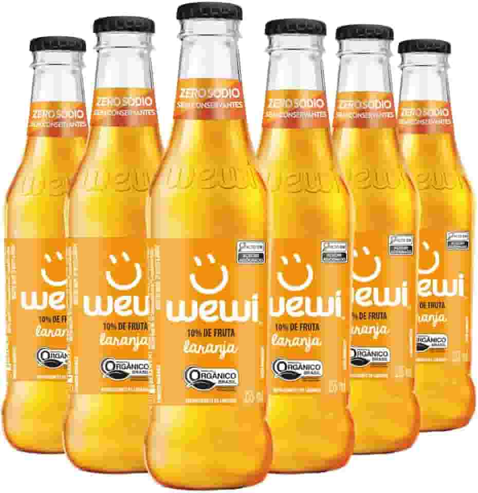 Laranja Orgânico Garrafa 255ml pacote com 6 unidades
