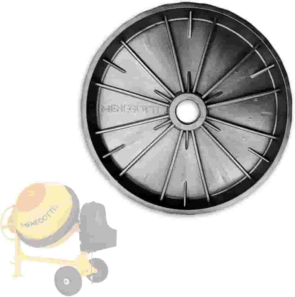 Roda Plástica Da Betoneira Prime 250/400L Menegotti Equipamento Para Construção Preto - Original