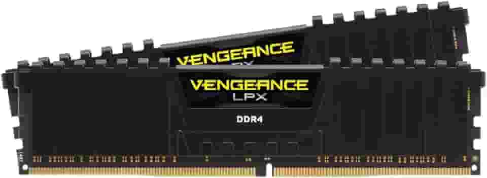 CORSAIR VENGEANCE LPX DDR4 RAM 32GB (2x16GB) 3200MHz CL16-20-20-38 1,35V Intel AMD Desktop Computer Memory - Preto (CMK32GX4M2E3200C16)