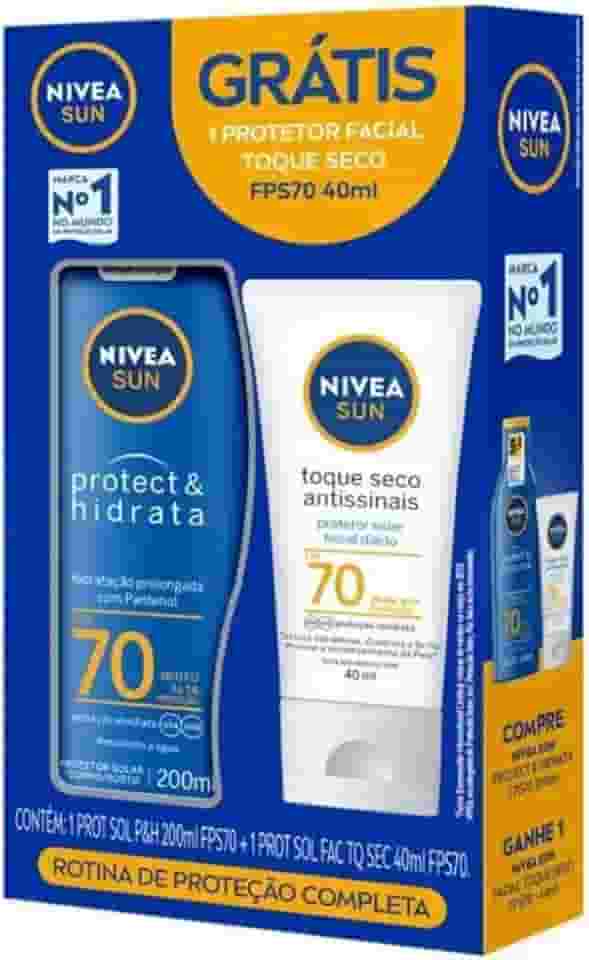 NIVEA SUN Protetor Solar Protect & Hidrata FPS 70 + SUN Facial toque seco FPS70 40ML