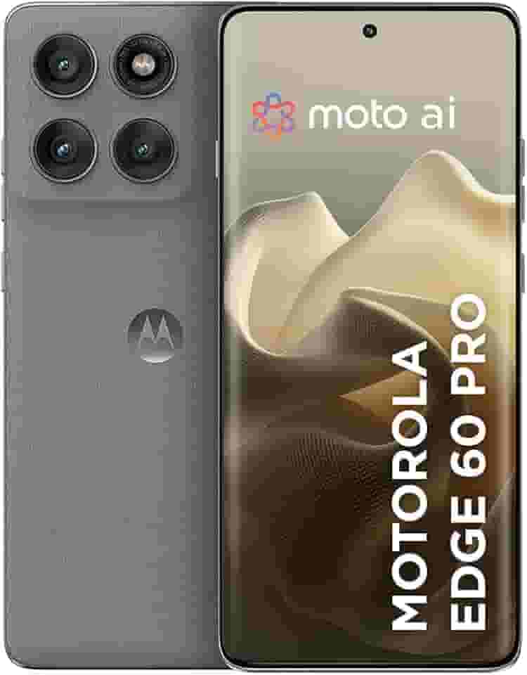 Smartphone Motorola Edge 60 PRO 5G - 512GB 24GB (12GB RAM+12GB Ram Boost) Tela Quad-Curve moto AI 50MP Sony Camera ultrarresistencia militar IP68 + IP69 - Cinza