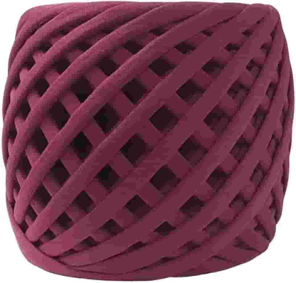 Fio de Malha Dalia Premium 500g – Espessura 33mm, Anti-Pilling, para Crochê, Tricô e Bolsas Artesanais (5002-Vinho)