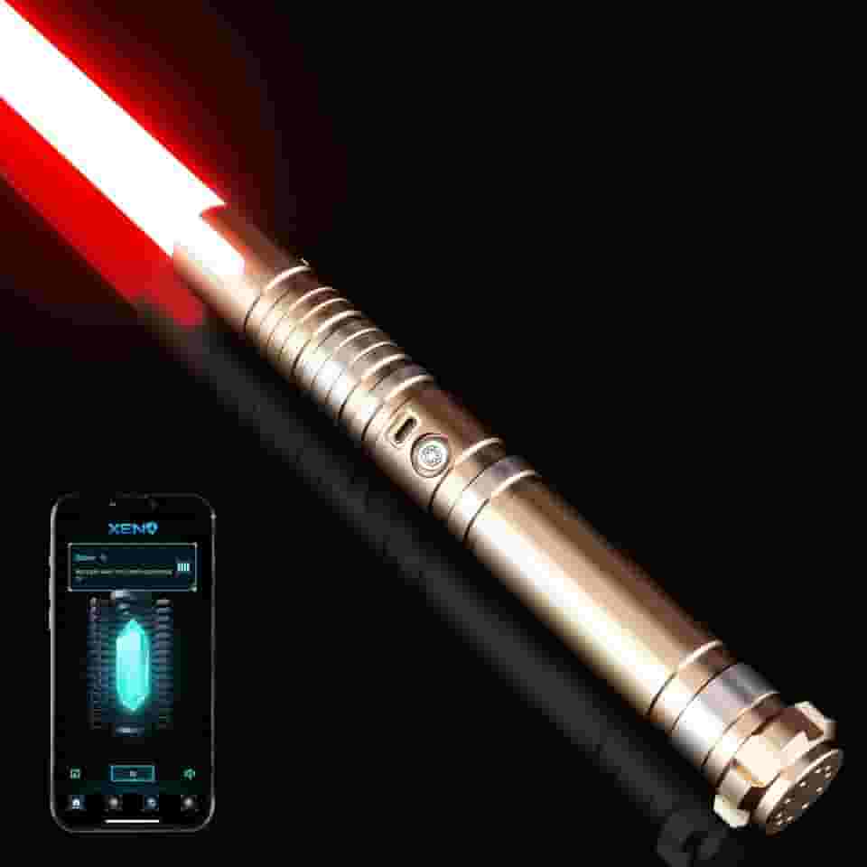 DAMIENSABER Atualize O Sabre De Luz De Balanço Suave Rgb3.0, Sabre De Luz De Controle De Movimento Com 16 Fontes De Som Realistas, Mudança De Cor Infinita 16 Rgb, Sabre De Luz De Metal De Duelo Pesado