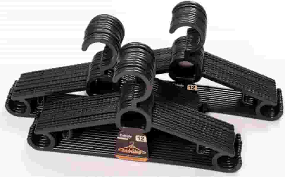 Kit Com 50 Cabides Reforçado Para Roupas Antideslizantes Calça Camisa Calça e Casacos Gravatas Cintos Cabides Multiuso CSCABIDES