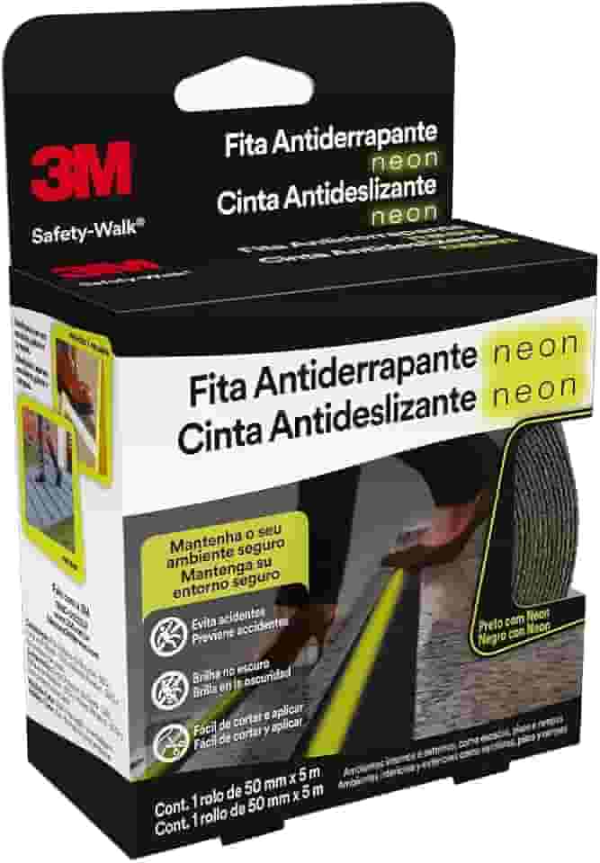 3M, Safety-Walk, Fita Antiderrapante, Neon, 50mm x 5m