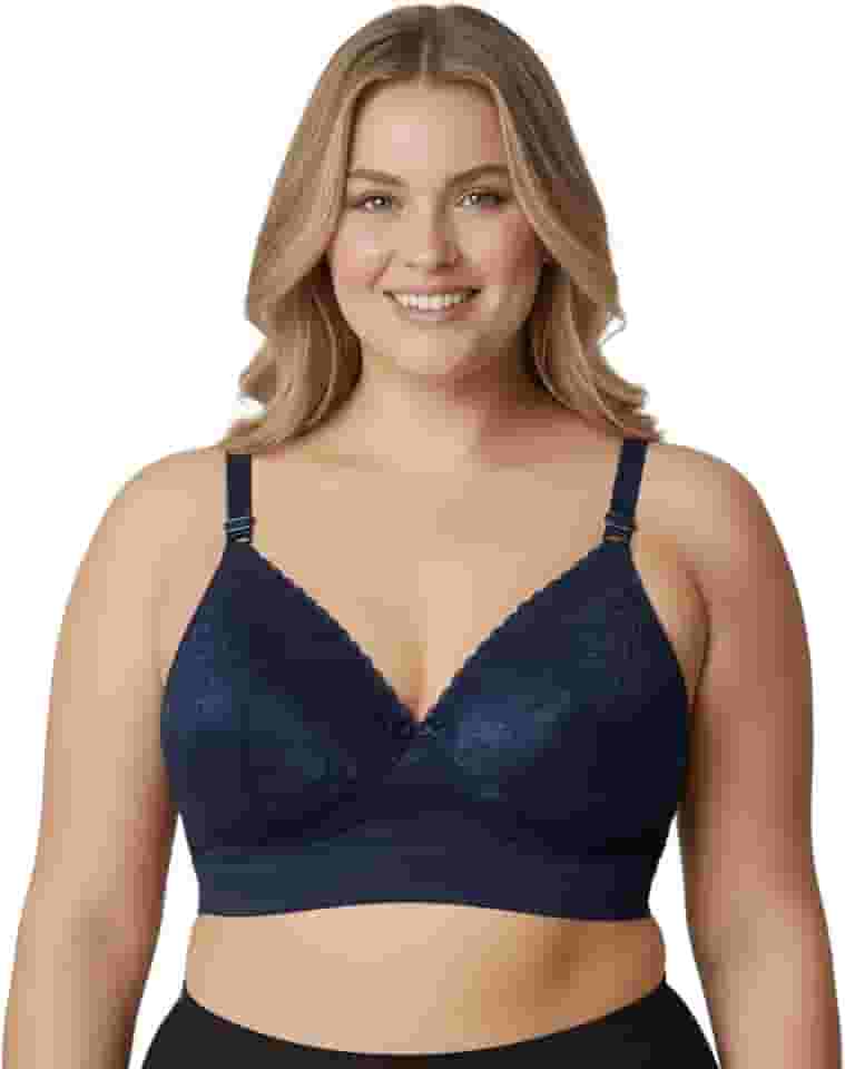 Sutiã Rendado Plus Size Sustentação Alça Larga Bojo Comfort