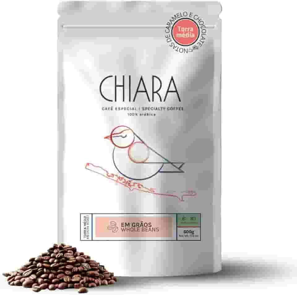 Chiara Café Tangará - Cafe Especial em Grãos, 500g, 100% Arábica, Torra Média, 83 Pontos SCA, Notas de Caramelo e Chocolate, Cafe em Graos Inteiros, Terroir Capixaba, Aroma Marcante, Corpo Presente