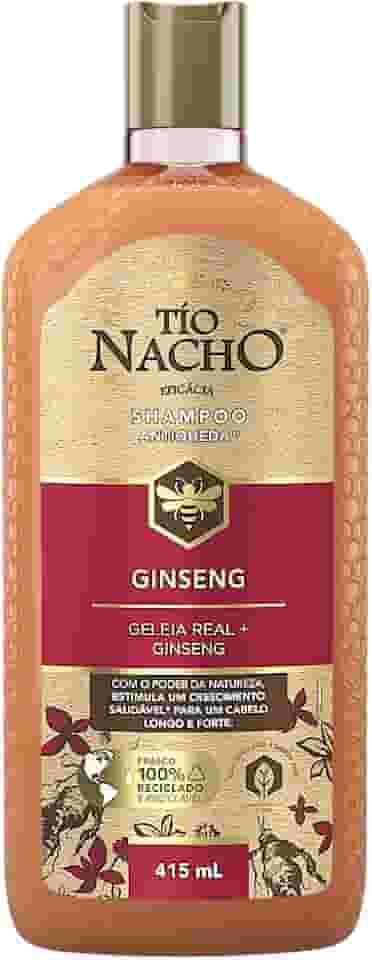 Tio Nacho Shampoo Crescimento Natural Dos Cabelos Com Biotina, Geleia Real E Extrato De Ginseng, Tratamento Antiqueda, Fórmula Fortalecedora Para Cabelos Finos - 415 Ml, 1 Unidade