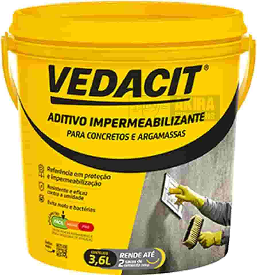 Aditivo Impermeabilizante para Concreto, Branco, 3.6 L, Vedacit
