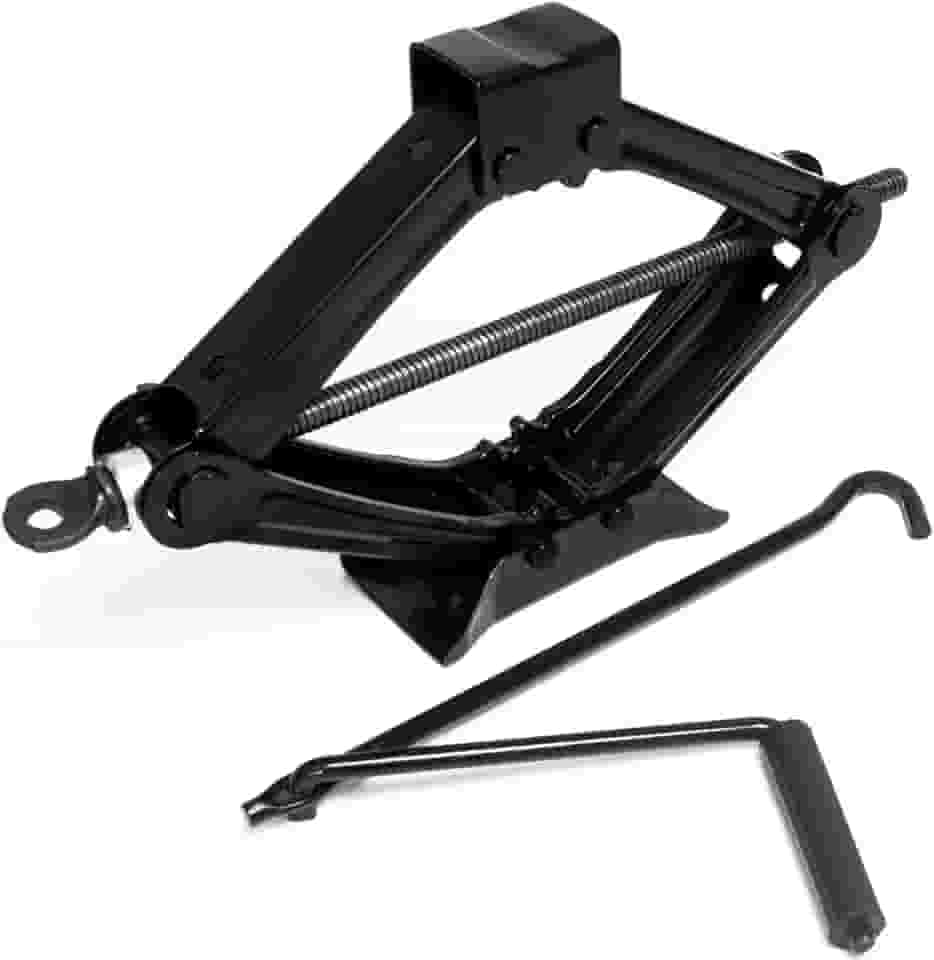 Macaco Sanfona Automotivo Universal Aço Reforçado Portátil com Manivela Manual Suporte Elevação Veicular Preto Antiferrugem Compacto para Carro SUV Sedan Hatch