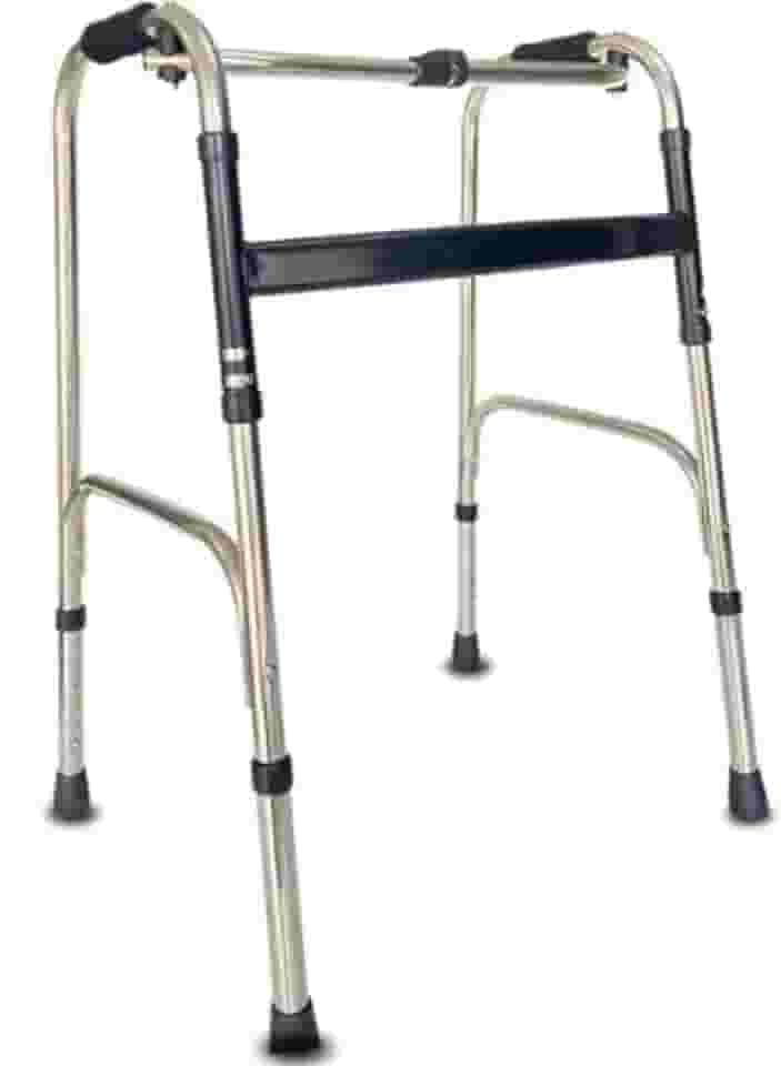 ANDADOR 2 BARRAS IDOSO ADULTO DOBRAVEL ARTICULADO FIXO REGULAVEL 120Kg SUPERMEDY