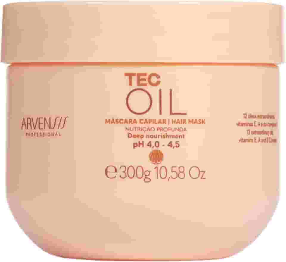 Arvensis – Máscara Capilar Tec Oil 300g | Nutrição, Hidratação, Brilho, Fórmula Vegana, Para Cabelos Ressecados