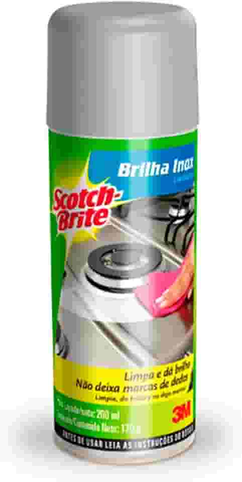 Scotch-Brite, 3M, Limpador Brilha Inox Spray, Praticidade e Brilho para o Seu Inox, 1 Unidade de 170g