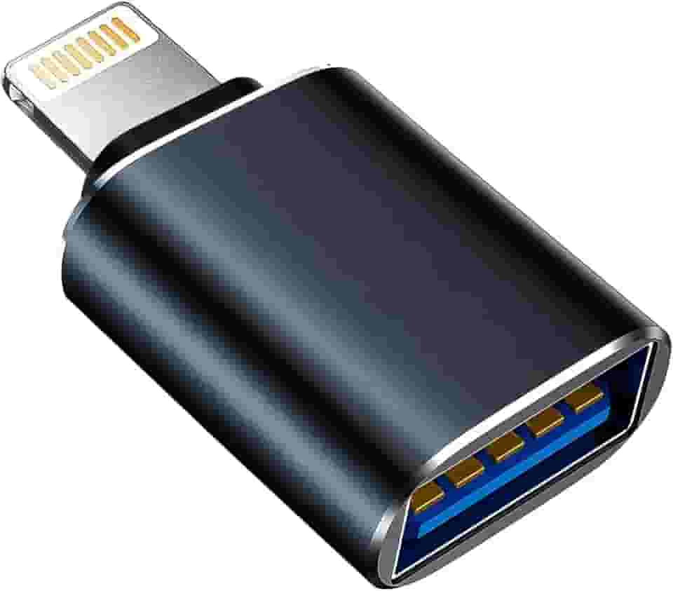 Adaptador Apple Lightning para câmera USB, cabo OTG USB 3.0 para iPhone/iPad para conectar leitor de cartão, pen drive USB, disco U, teclado, mouse, hubs, MIDI, Plug & Play
