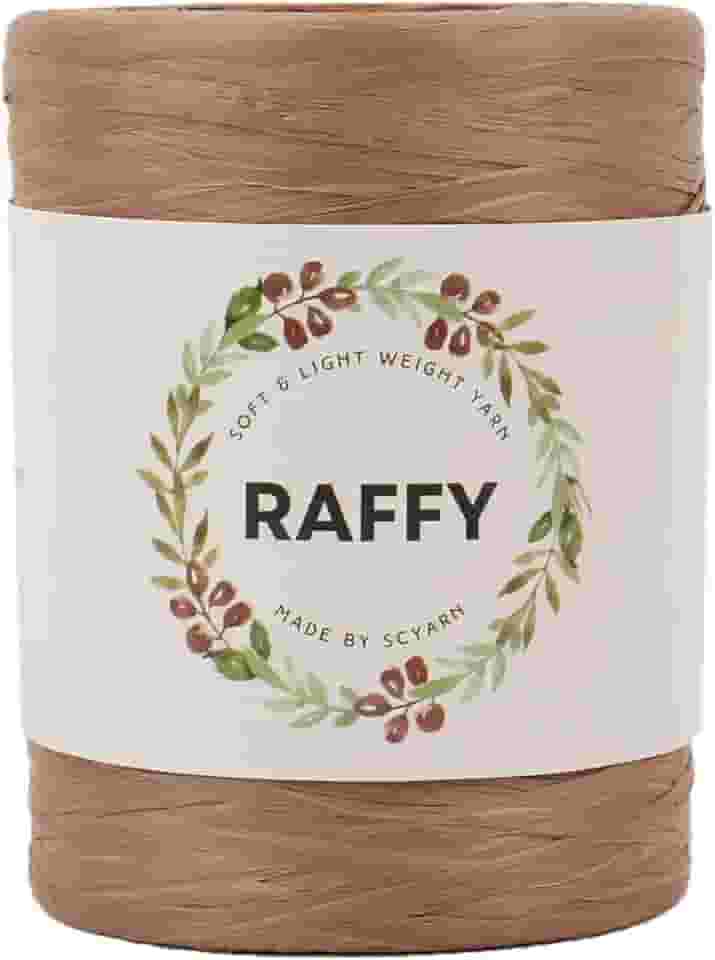 Fio de fita RAFFY para tricô e crochê macio e leve para fazer bolsa de praia de verão e chapéu de sol Col.116