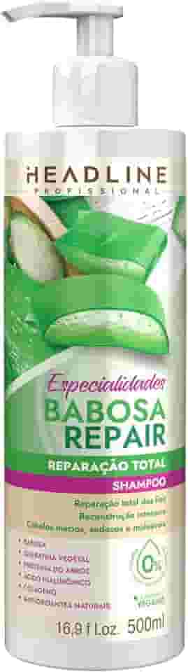 Shampoo Babosa Repair - Limpa e Restaura - HEADLINE Especialidades - 500ml