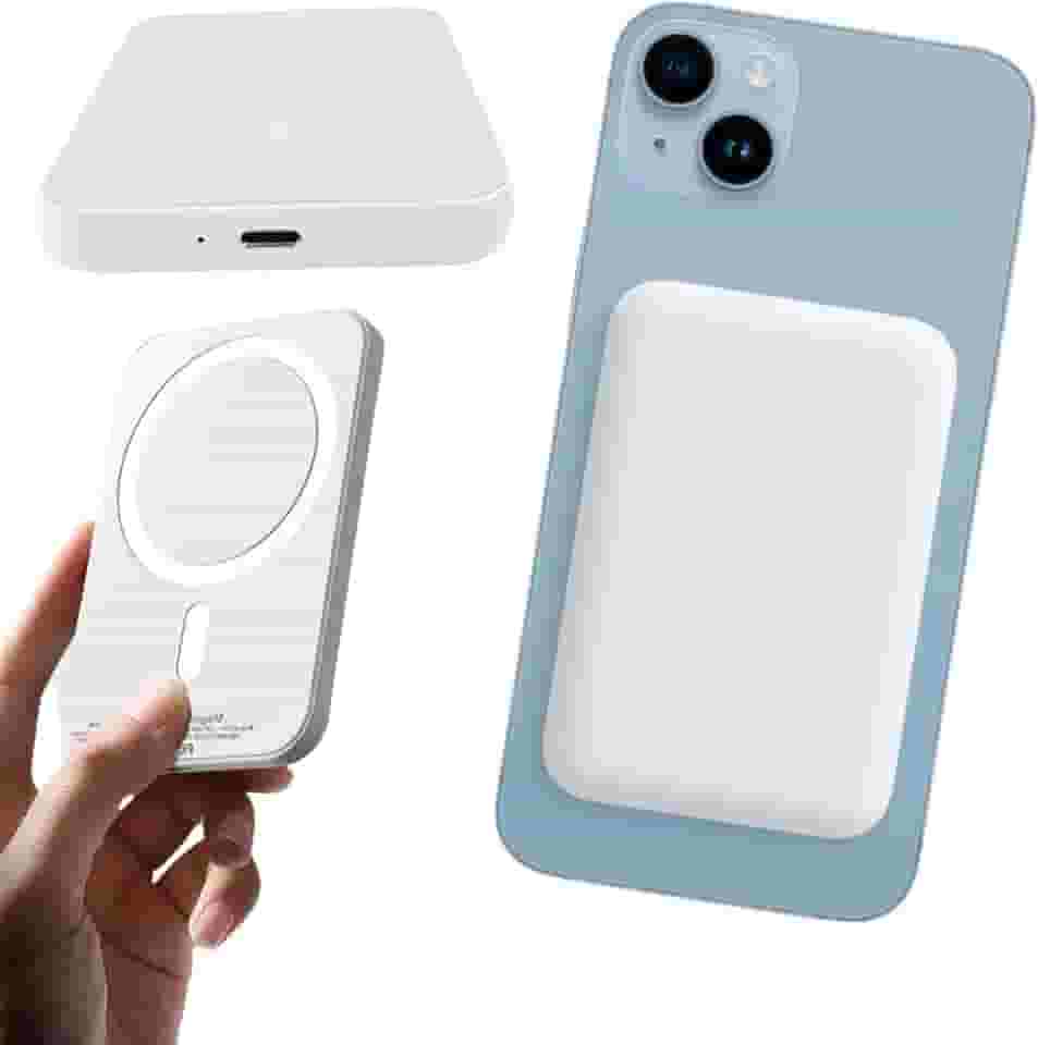 Bateria Magnética Portátil 10.000mAh para iPhone – Fixação Automática – Compatível com iPhone 12, 13, 14, 15, 16 e 17 – R Compacta e Segura