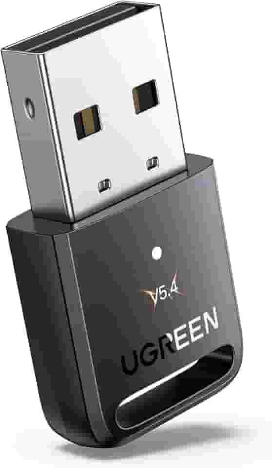 UGREEN Adaptador USB Bluetooth 5.4 para PC, Plug & Play para Windows 11/10/8.1, Receptor e Transmissor para Teclado/Mouse/Fone de Ouvido/Alto-Falantes