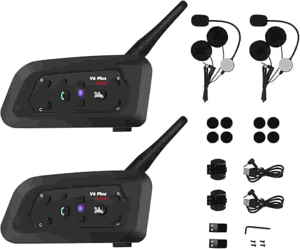 Intercomunicador para Capacete de Motocicleta(2 Unidades), Comunicador Capacete Moto, para Sistema de Comunicação para Esqui, Motocross