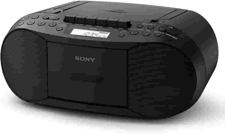 Sony CD Cassete Radio CFD-S70 B - Estéreo - Preto - CD, MP3 - Auxiliar
