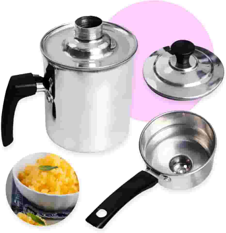 Cuscuzeira Individual de Alumínio - Cuscuzeiro Mini Panela a Vapor Individual Para Cuscuz, Cozimento Rápido - Alumínio Polido