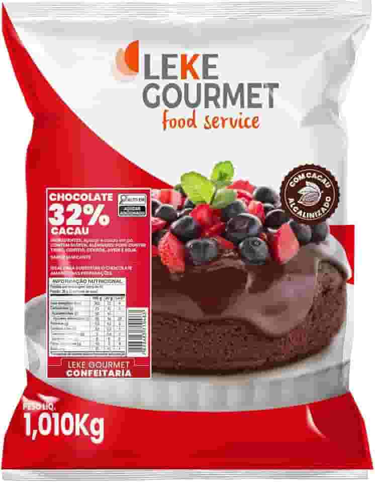 Leke Gourmet – Chocolate 32% em Pó 1010g | Ideal para Bebidas, Sobremesas e Confeitaria | Sabor Intenso e Cremoso | Uso Profissional e Doméstico