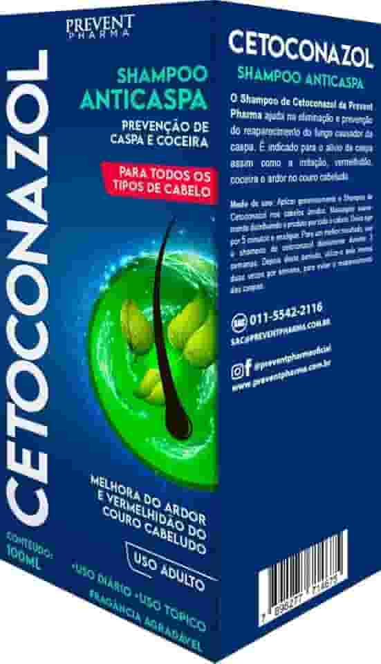 Shampoo Cetoconazol Prevenção Anticaspa Coceira Vermelhidão 100ml Prevent Pharma