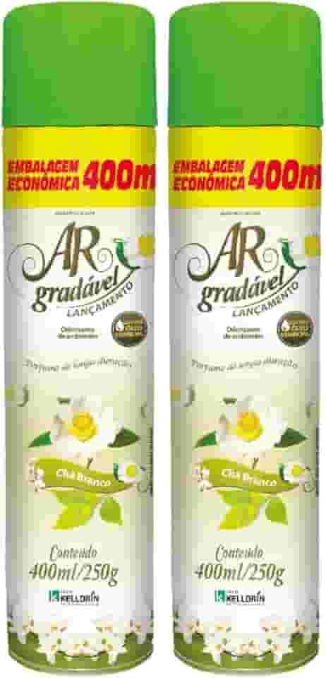 Bom Ar Gradavel Odorizador De Ambientes Chá Branco 400ml 2un