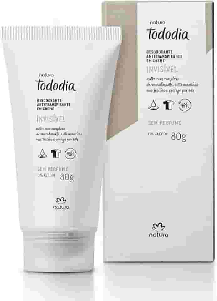 NATURA TODODIA DESODORANTE CREME SEM PERFUME INVISIVEL 80G