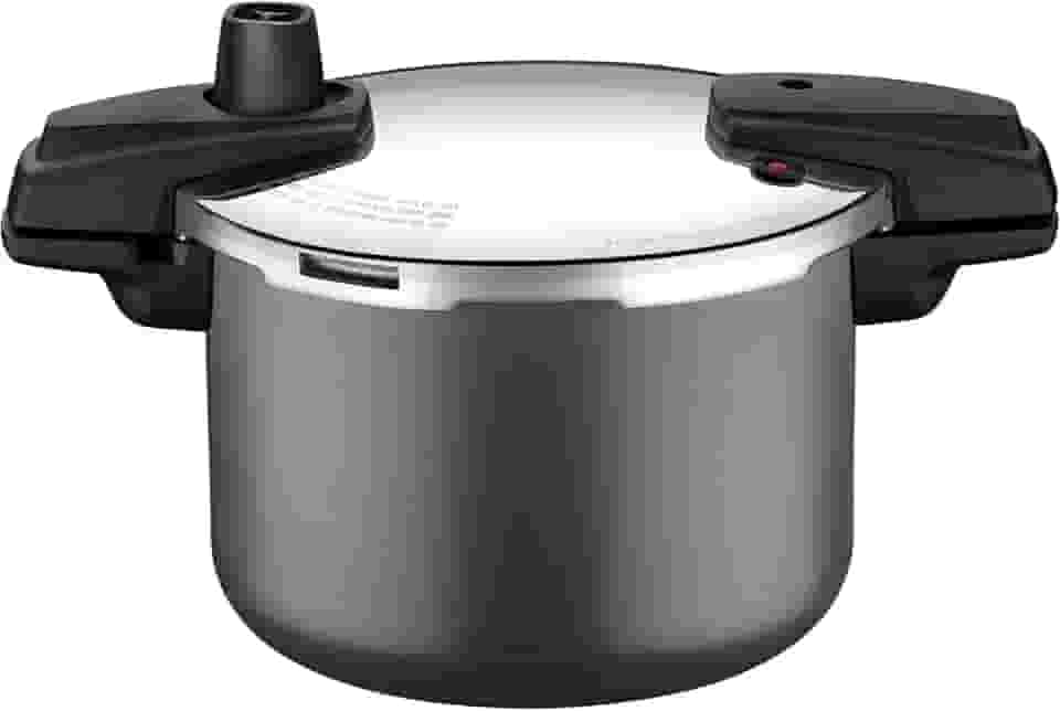 Panela De Pressão Tramontina Arizona Induction Em Alumínio Com Revestimento Interno E Externo Em Antiaderente Starflon Max Titânio 20 Cm 4,5 L