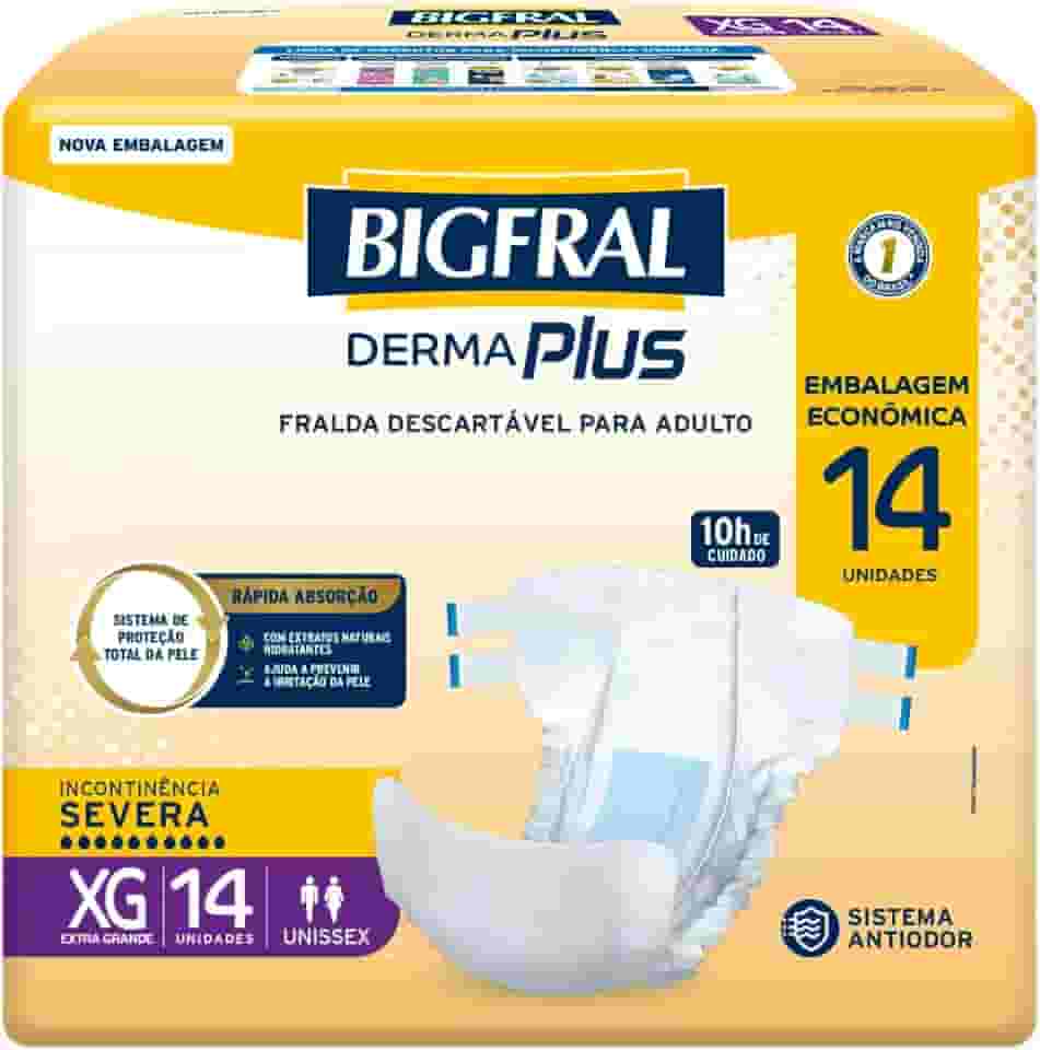 Fralda Bigfral Derma Plus Econômica XG 14 Unidades