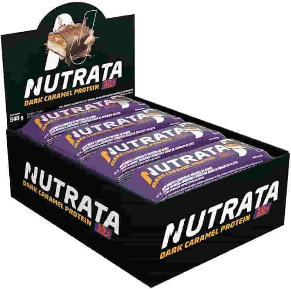 Nutrata Caramel Protein Display (12 unid. 45g), Dark Caramel, Nutrata
